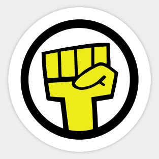 yellow hand Sticker